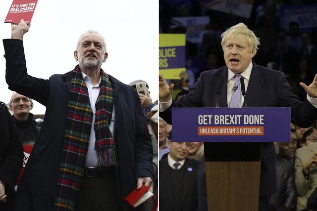 Jeremy Corbyn, left, and Boris Johnson have two different visions for the economy