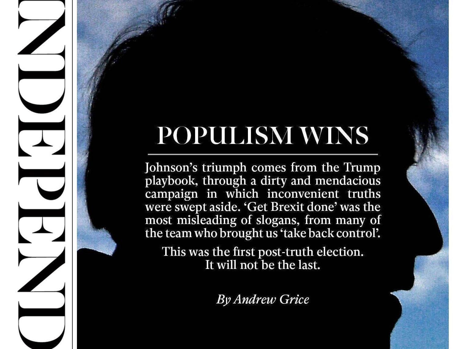 General election: How UK newspapers are reacting to &apos;landslide&apos; Tory election win