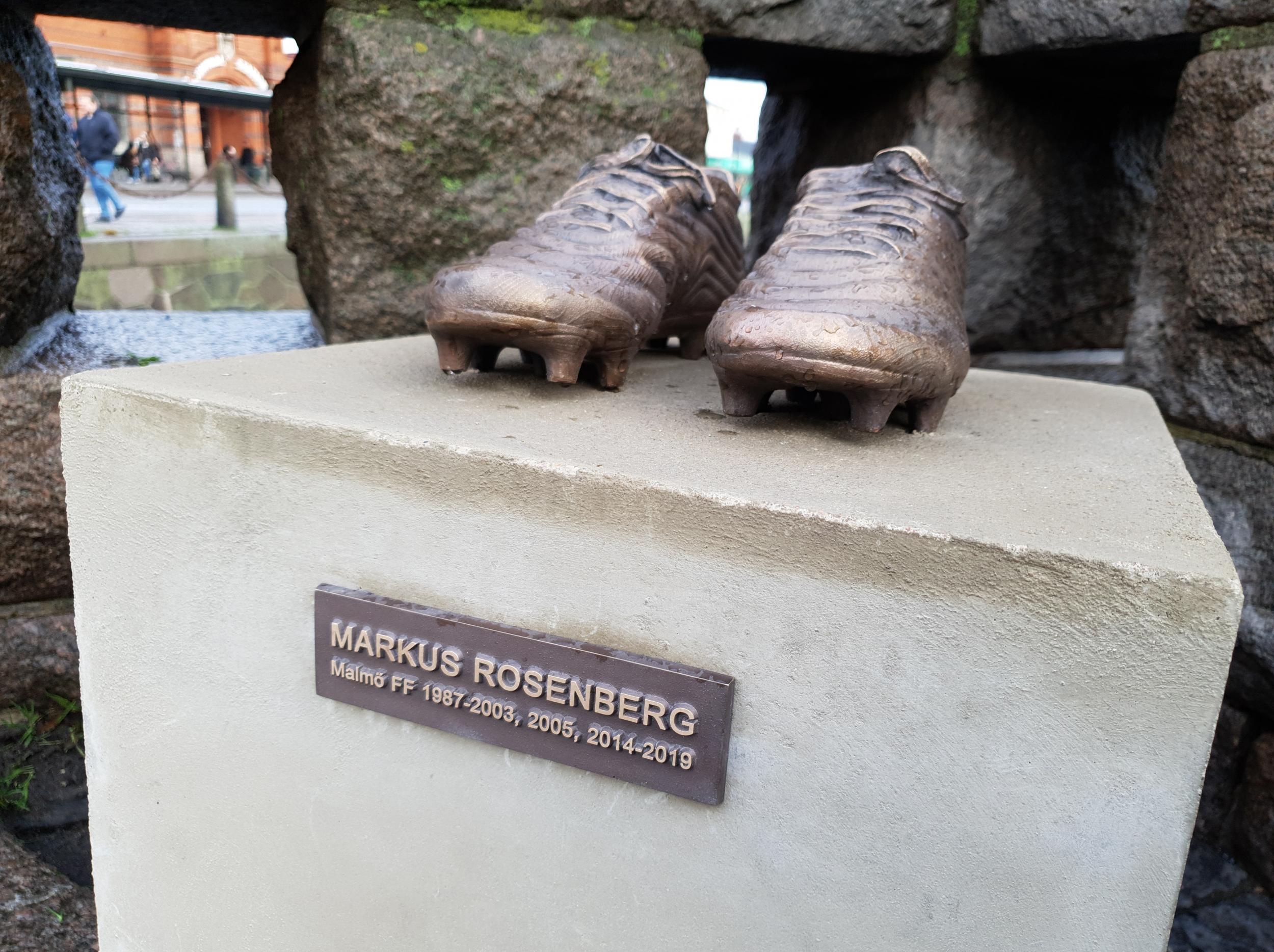 A statue in Malmo honouring the forward (Lee Roden)