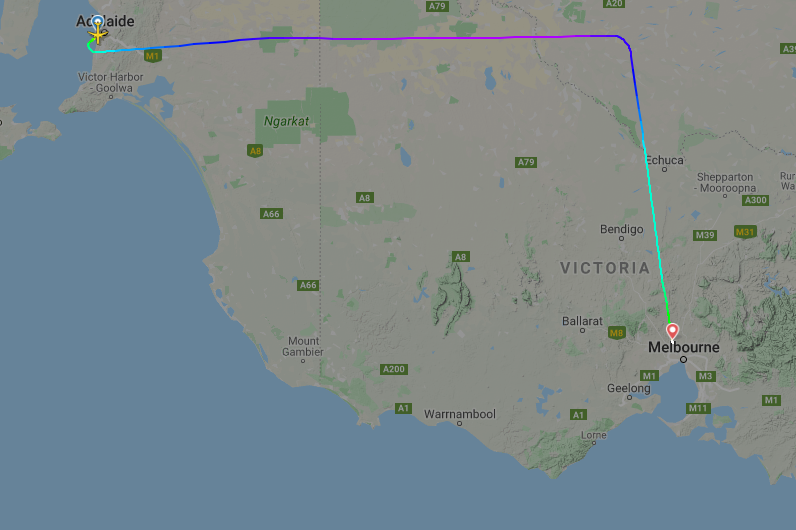 The Tigerair flight diverted to Melbourne