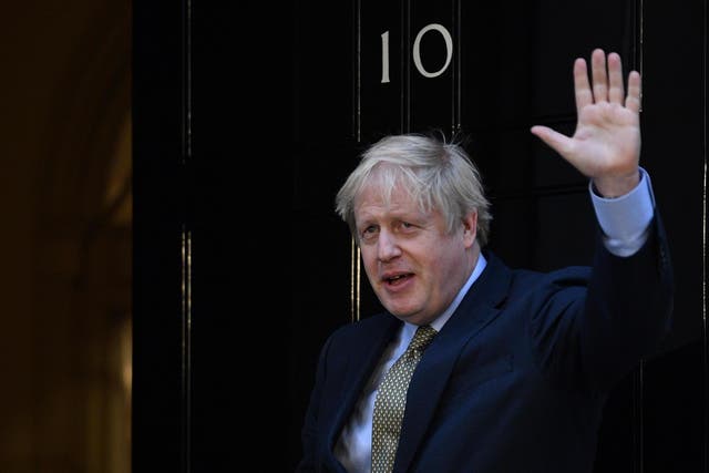 Boris Johnson delivers a speech at 10 Downing Street after winning the 2019 general election