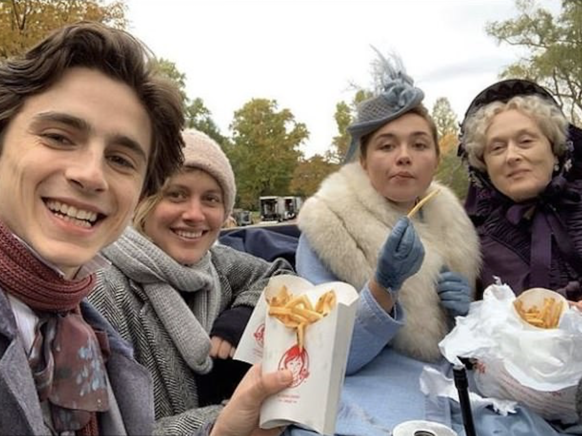 Little Women: Timothée Chalemet shares photo of himself eating Wendy's ...