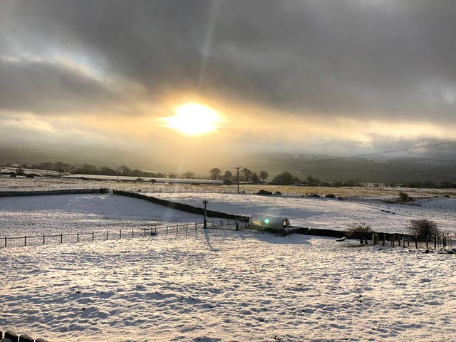 Snow in Pendle, Lancashire