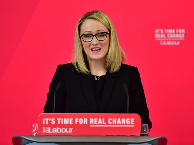 Senior figures on the left are backing shadow business secretary Rebecca Long Bailey