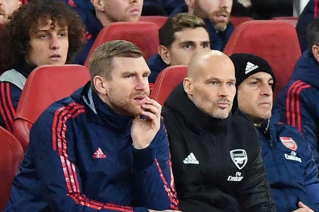 Ljungberg has bemoaned his limited staff with Mertesacker doing two jobs