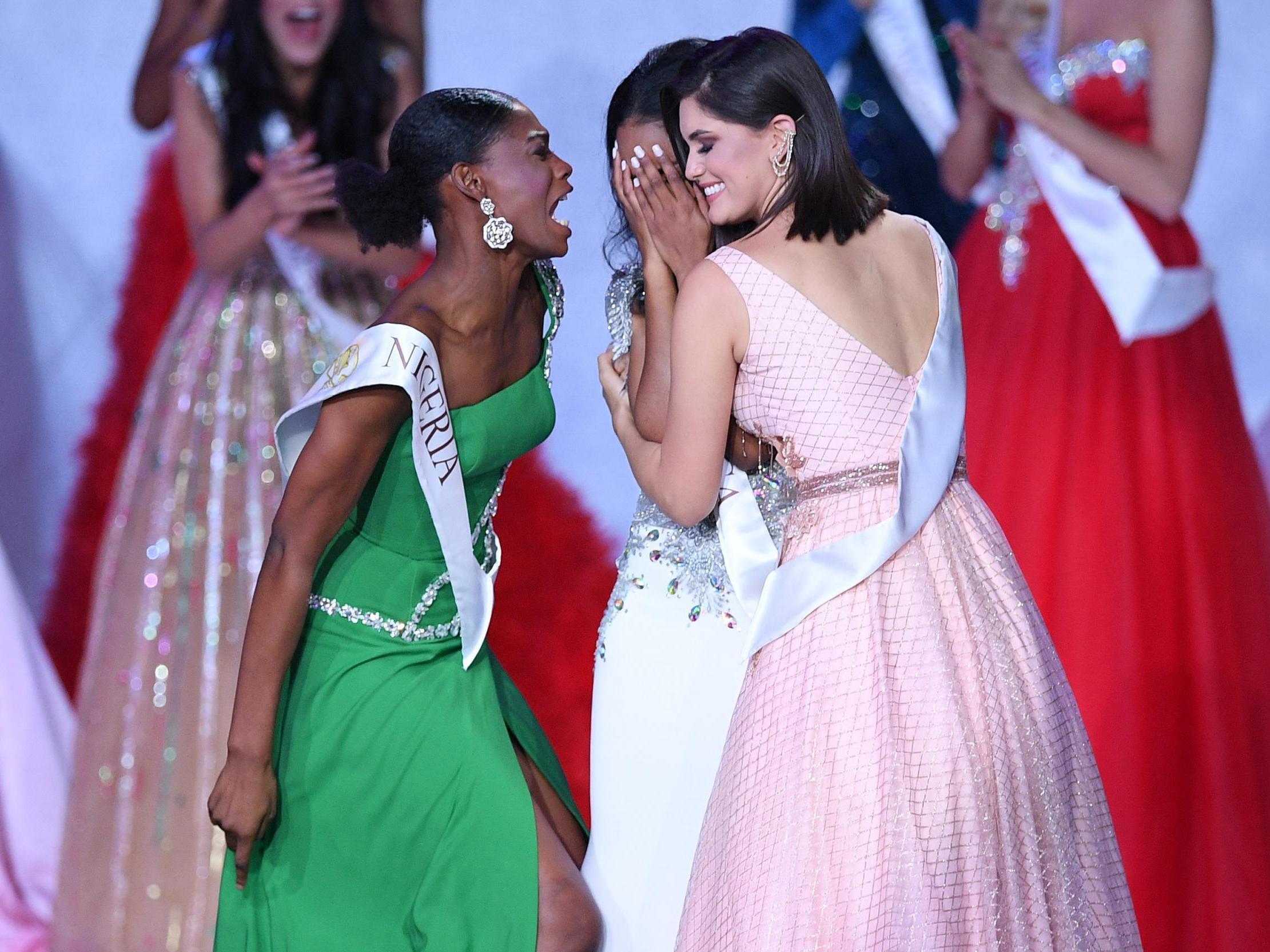 Internet praises Miss Nigeria&apos;s reaction to Miss Jamaica winning the 2019 Miss World crown