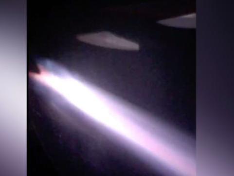 Flames could be seen coming from the right engine of aircraft