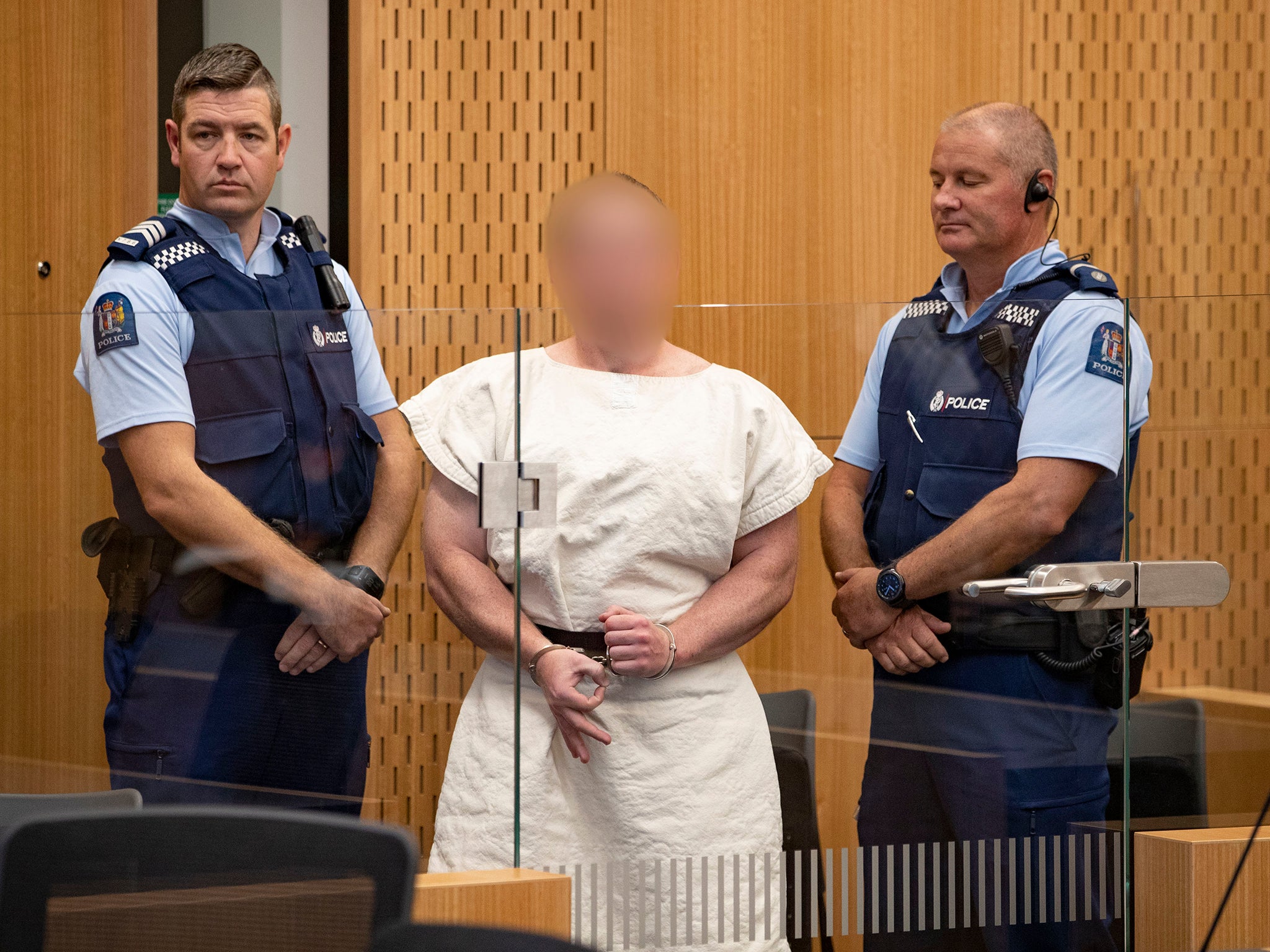 Brenton Tarrant made the symbol at his trial earlier this year