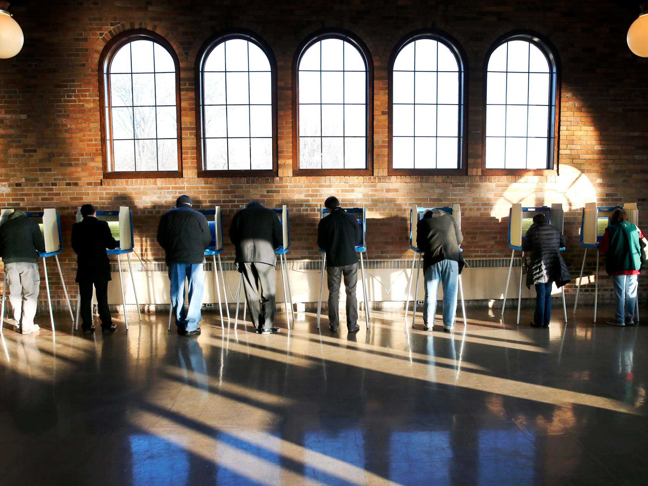 Voters cast their ballots in Wisconsin's state primary in Milwaukee in 2016