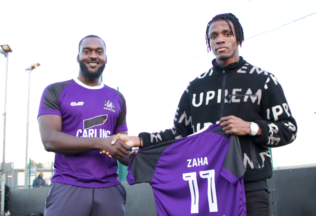 Wilfried Zaha with the Lambeth Allstars