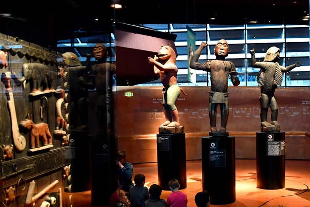 Royal statues of the Kingdom of Dahomey (located within the area of present-day Benin) dating back to 1890-1892 are displayed at the Quai Branly Museum-Jacques Chirac in Paris