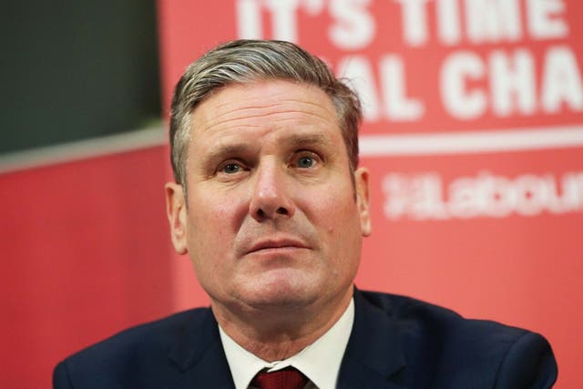 Shadow Brexit secretary Keir Starmer during a Labour Party press conference in central London.
