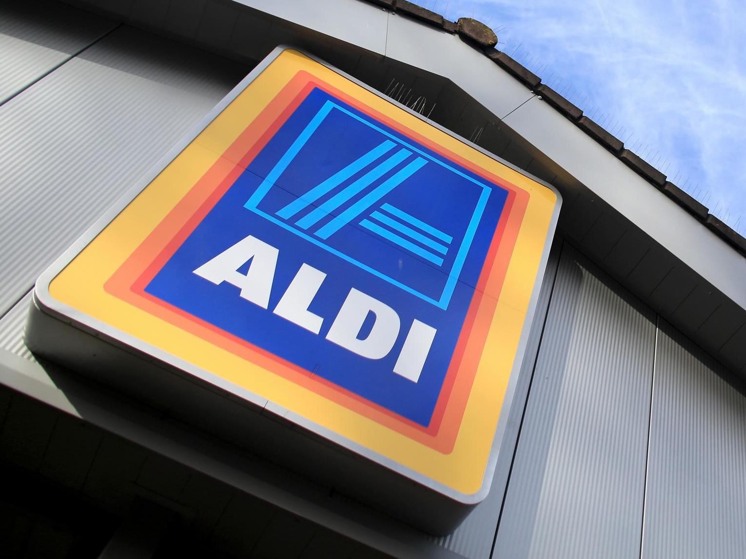 Aldi supermarket entrance