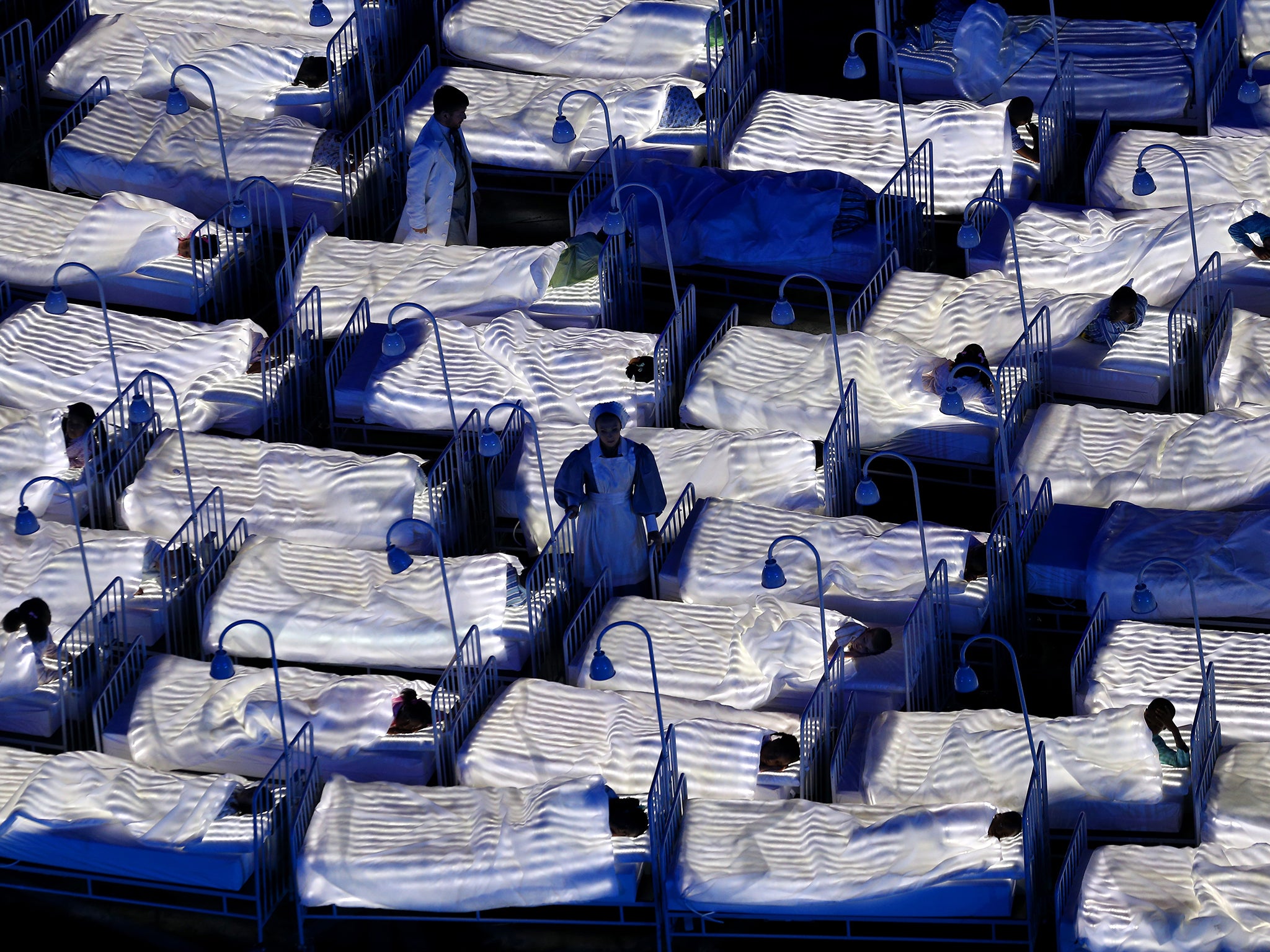 A tribute to the NHS, part of Danny Boyle’s remarkable opening ceremony