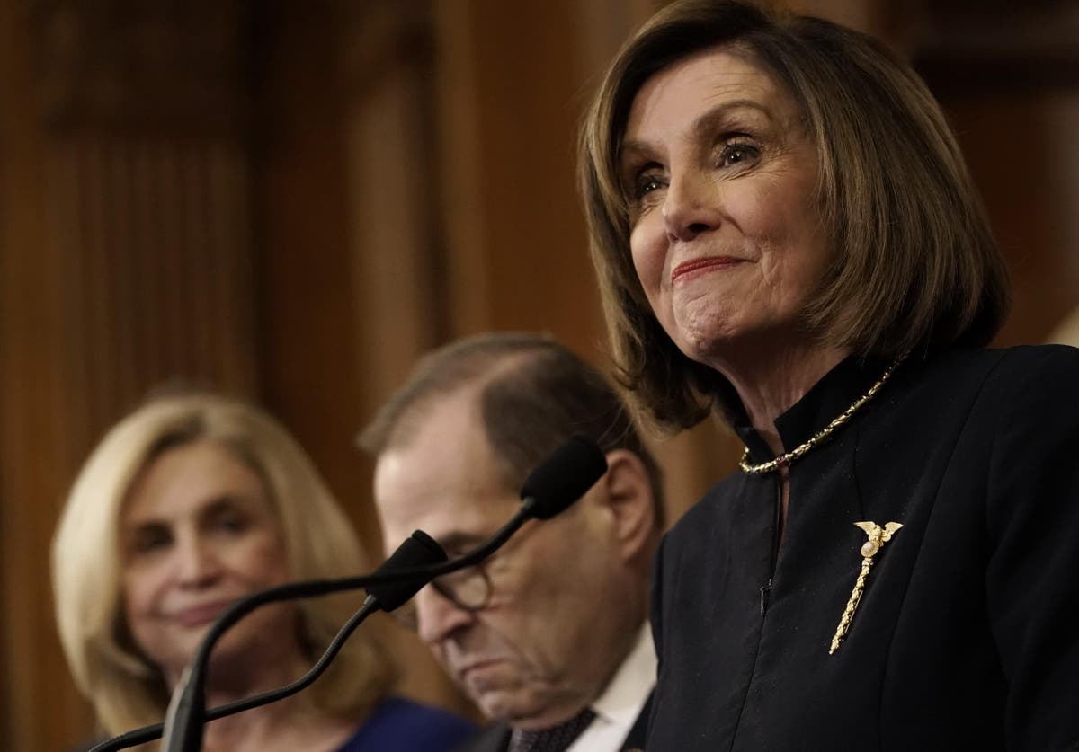 What was on the brooch Nancy Pelosi wore to Trump's impeachment? | The ...