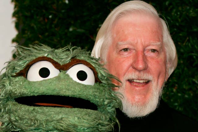Spinney with Oscar the Grouch in 2006. The character was inspired by a New York City cab driver