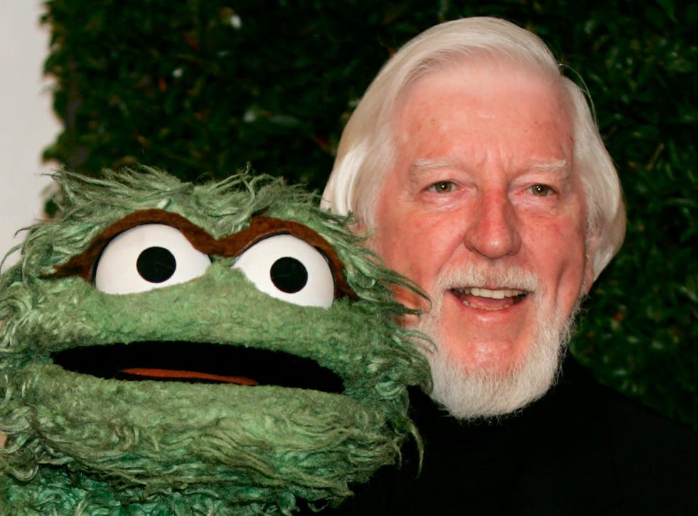Spinney with Oscar the Grouch in 2006. The character was inspired by a New York City cab driver