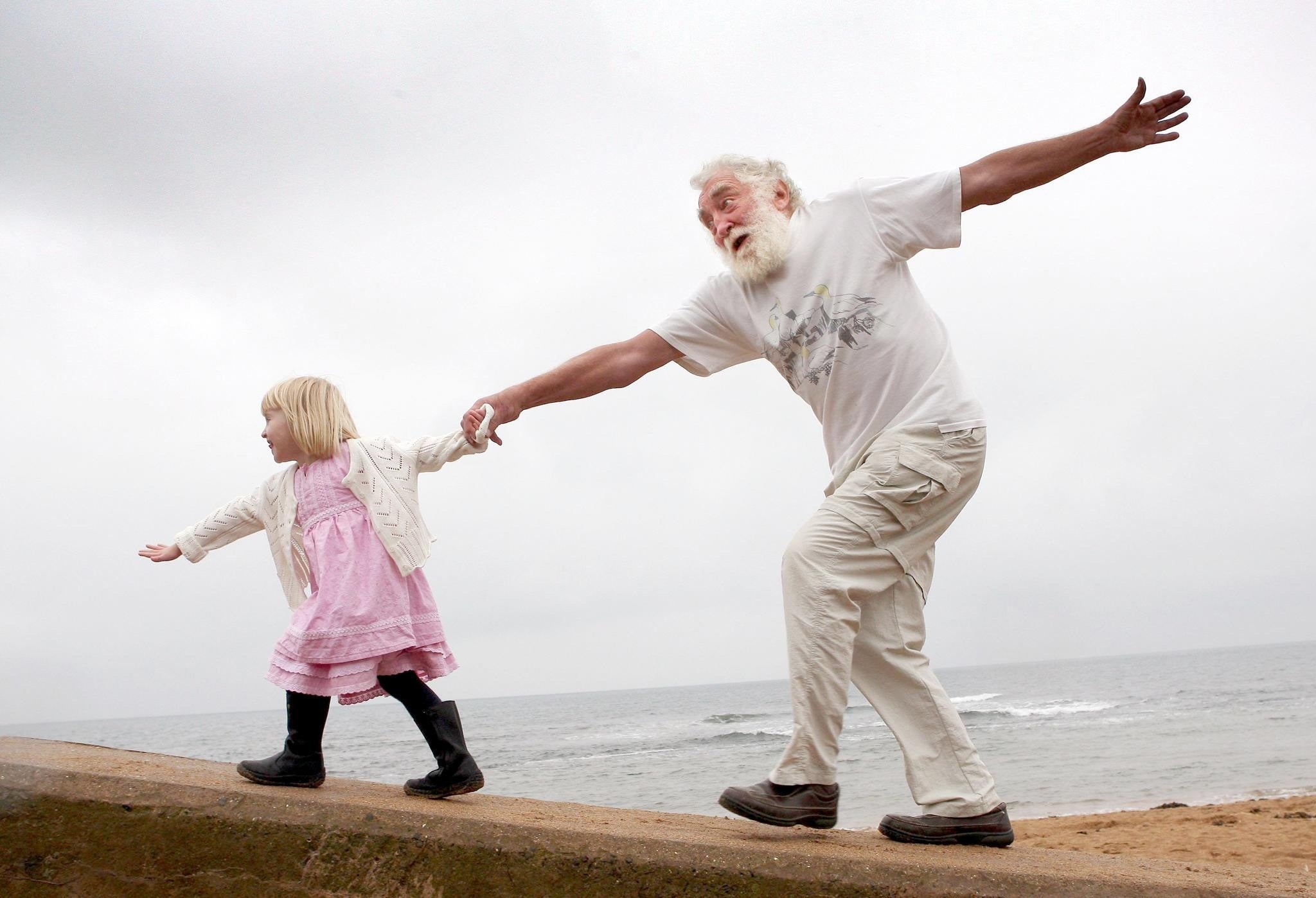 Bellamy and his grand-daughter at the Scottish Seabird Centre in North Berwick, 2007