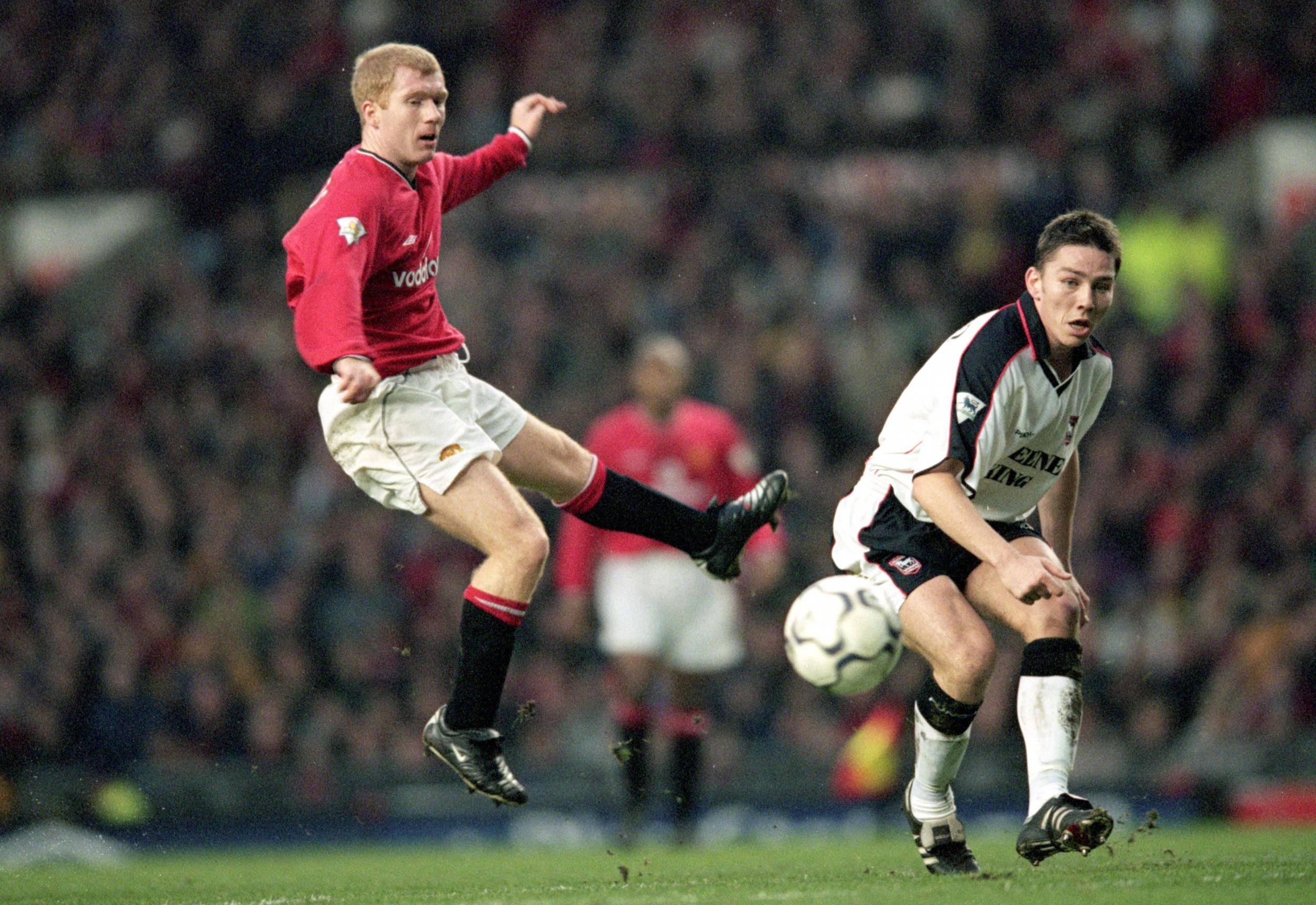 Matt Holland in action against Manchester United at Old Trafford