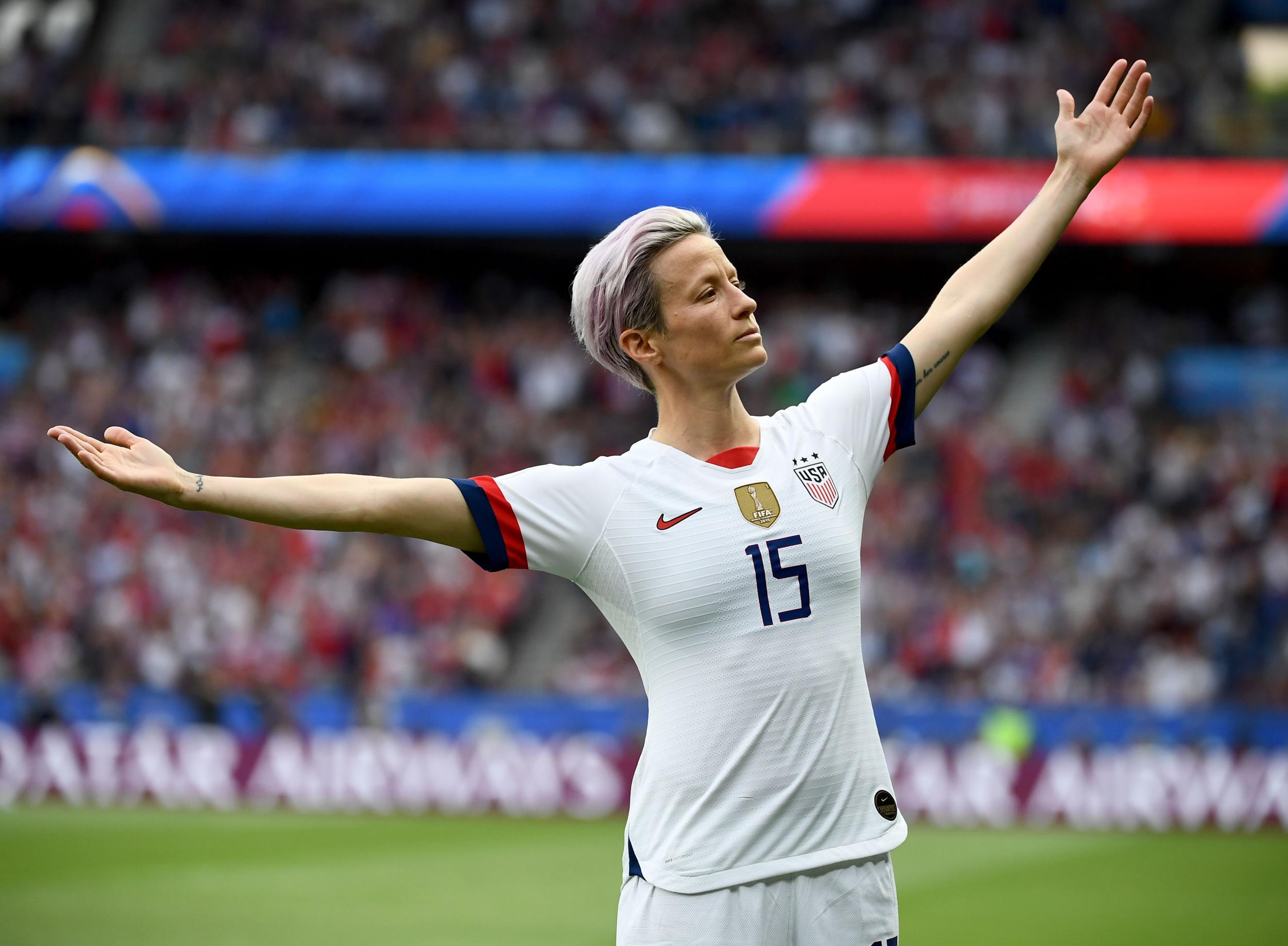 Rapinoe has been vocal about the battle to secure equal pay (AFP via Getty)
