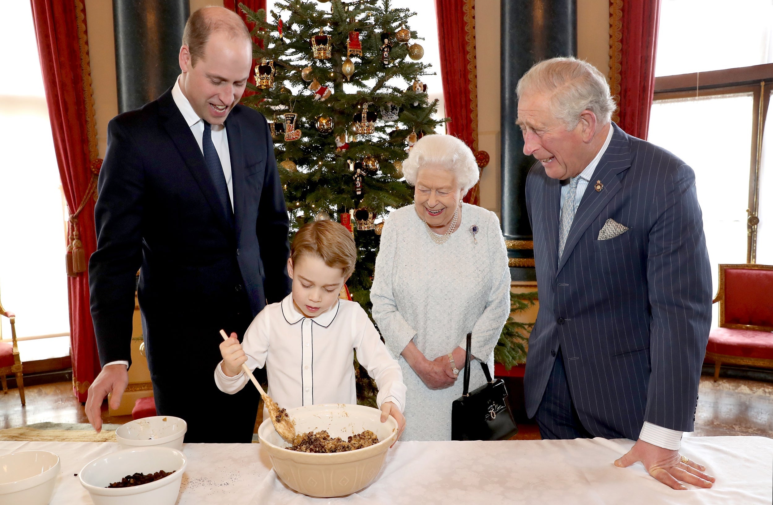 Prince William, Prince George, the Queen and Prince Charles