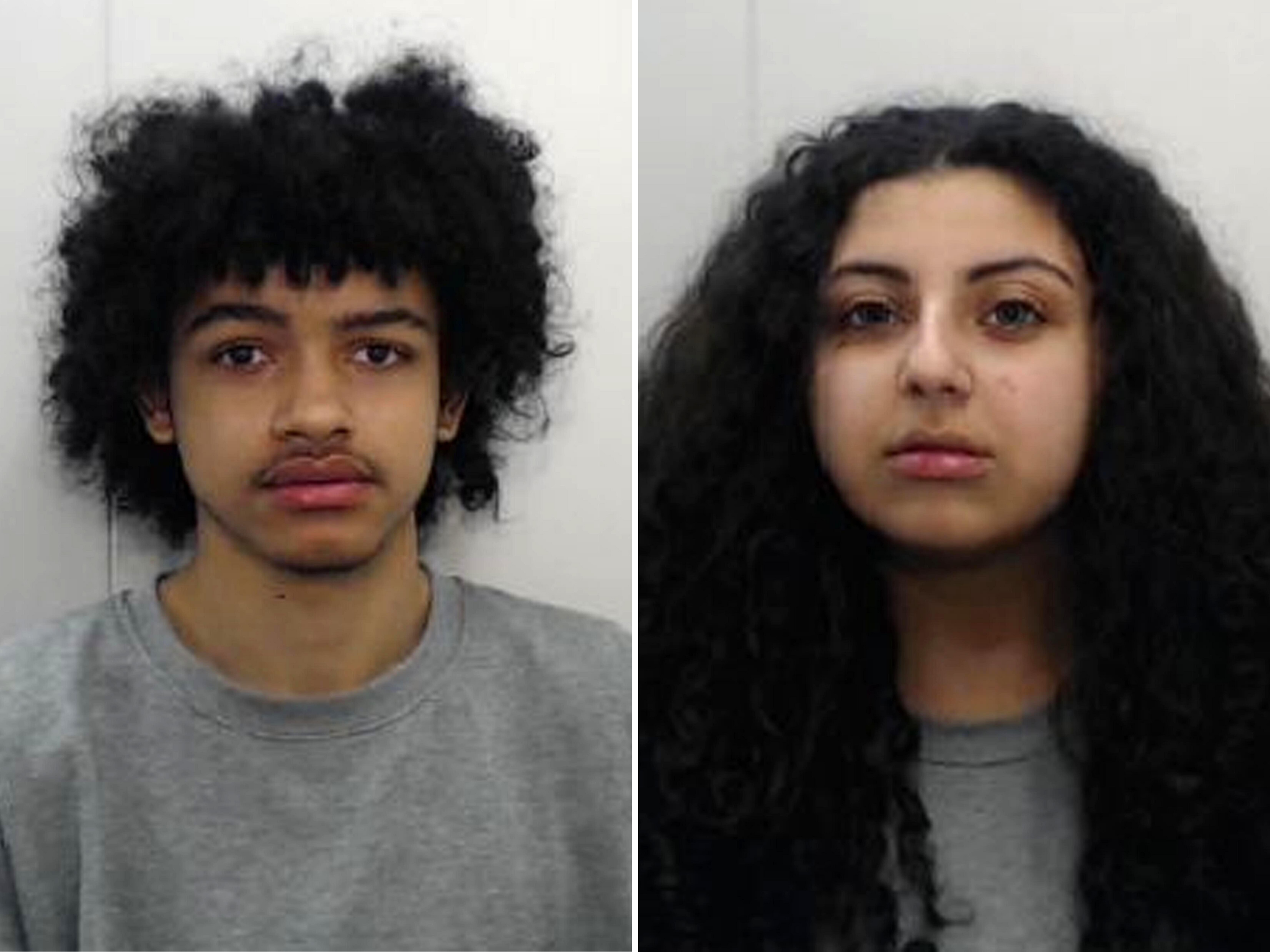 Rhett Carty-Shaw (left) and Sarah Mohamed, both 17, have been jailed for 16 years for plotting to murder a 16-year-old girl in Openshaw, Greater Manchester, 20 December, 2019.