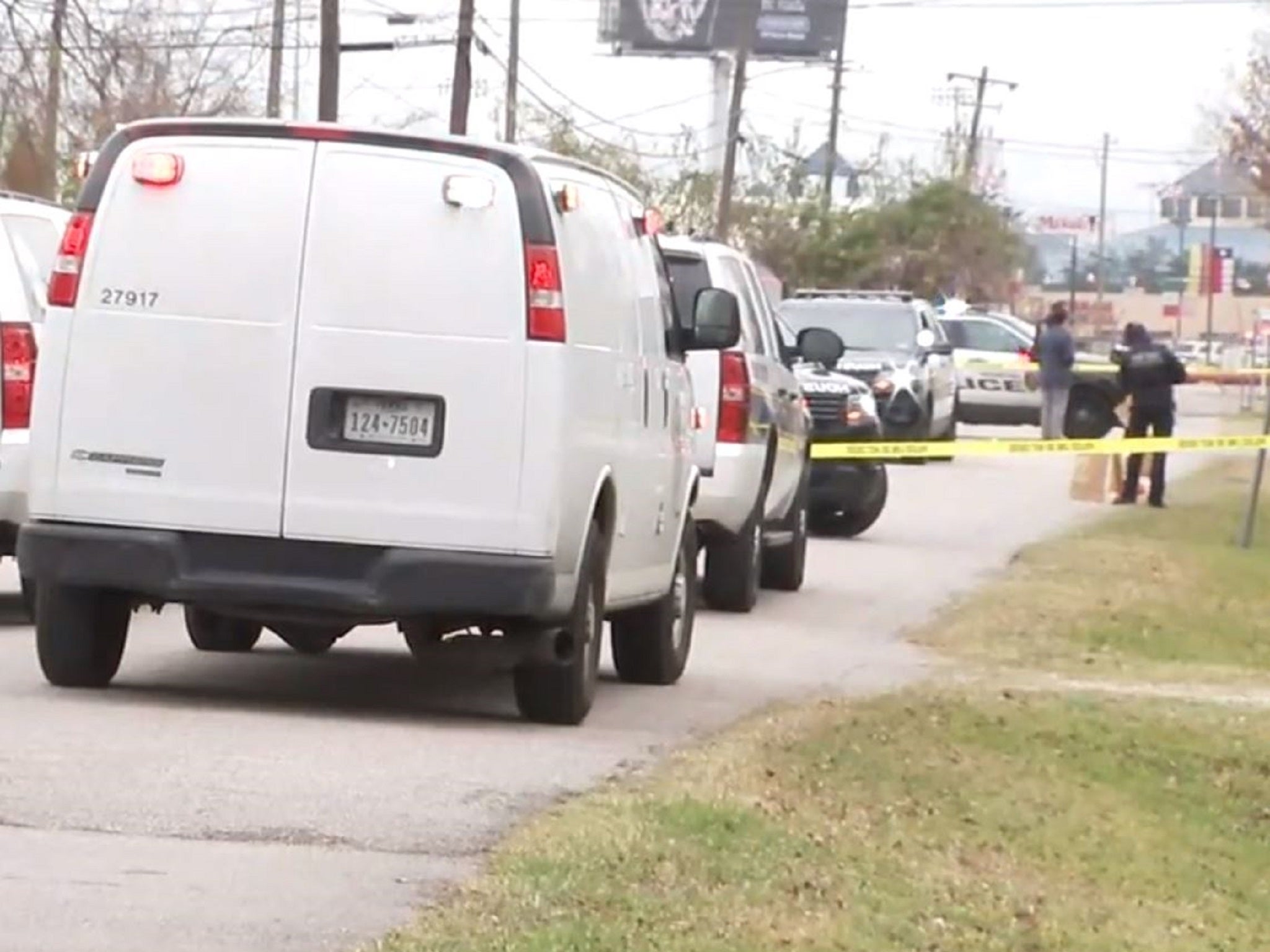 Still image from scene of dog attack in north Houston, Texas, which left one woman dead and another seriously injured, 21 December, 2019.