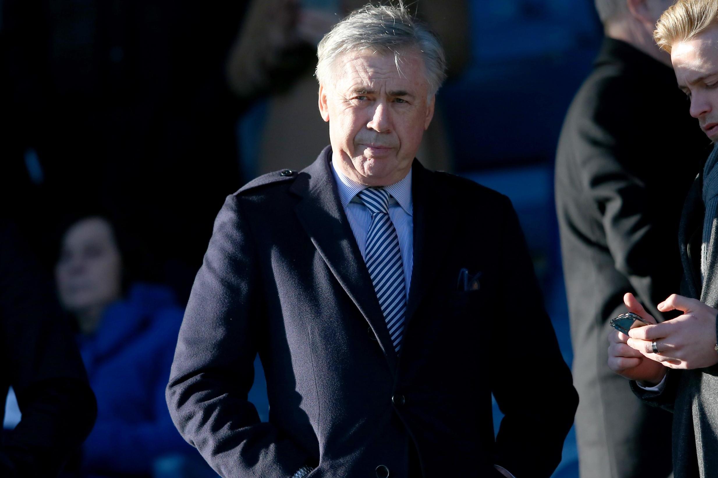 Carlo Ancelotti watched Everton play out a goalless draw with Arsenal on Saturday