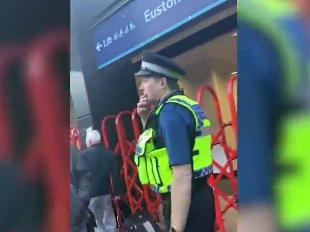 Train users were evacuated from the building on one of the busiest days of the year of the station