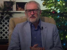 Jeremy Corbyn admits to ‘difficult year’ in Christmas message 
