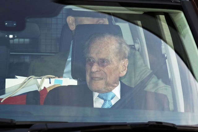 The Duke of Edinburgh leaves King Edward VII Hospital in London on 24 December, 2019, after being admitted on Friday for observation and treatment of a pre-existing condition.