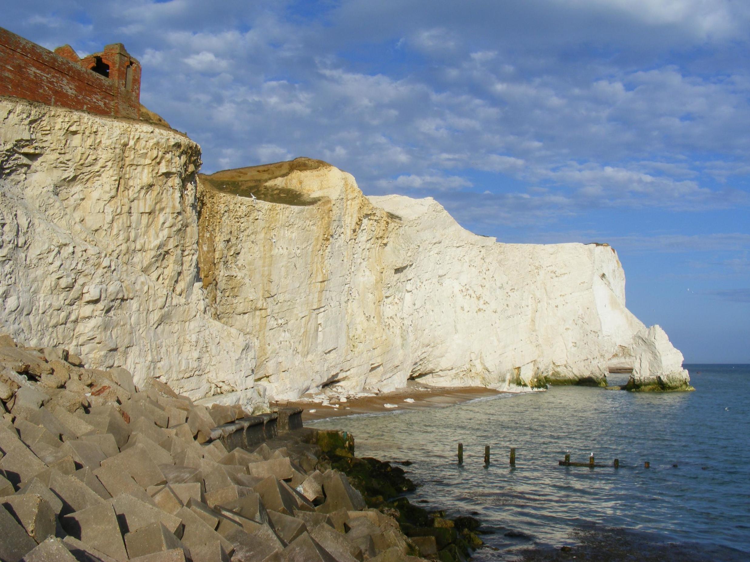 Cliffs at Splash Point in Seaford in east Sussex