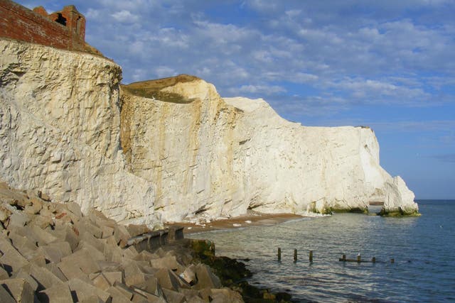 Cliffs at Splash Point in Seaford in east Sussex
