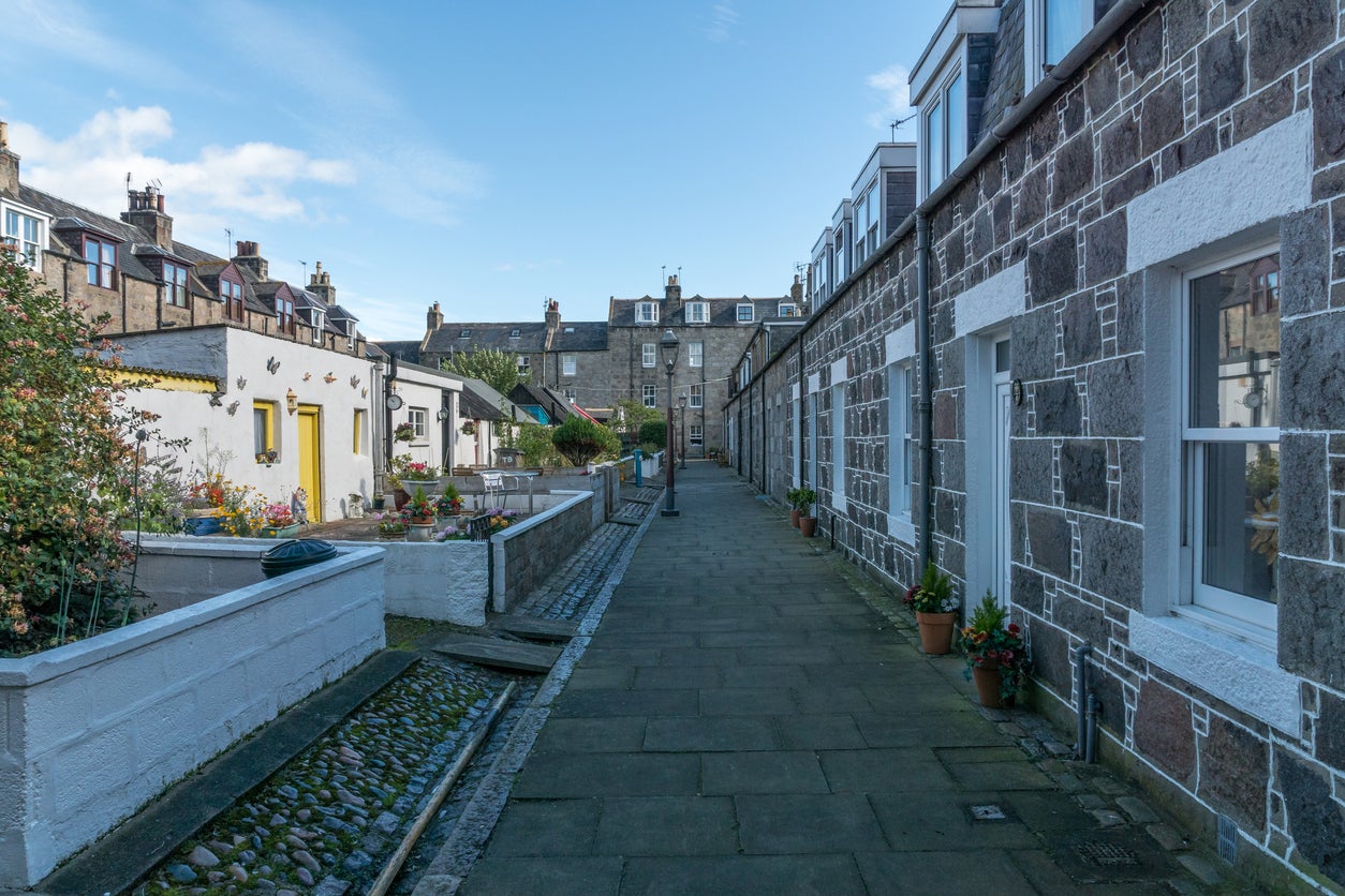 Footdee was designed by John Smith, with rows of picturesque cottages looking onto communal squares (Getty)