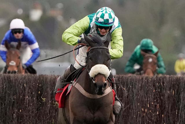 Sam Twiston-Davies rides Clan Des Obeaux to victory in the King George VI Chase