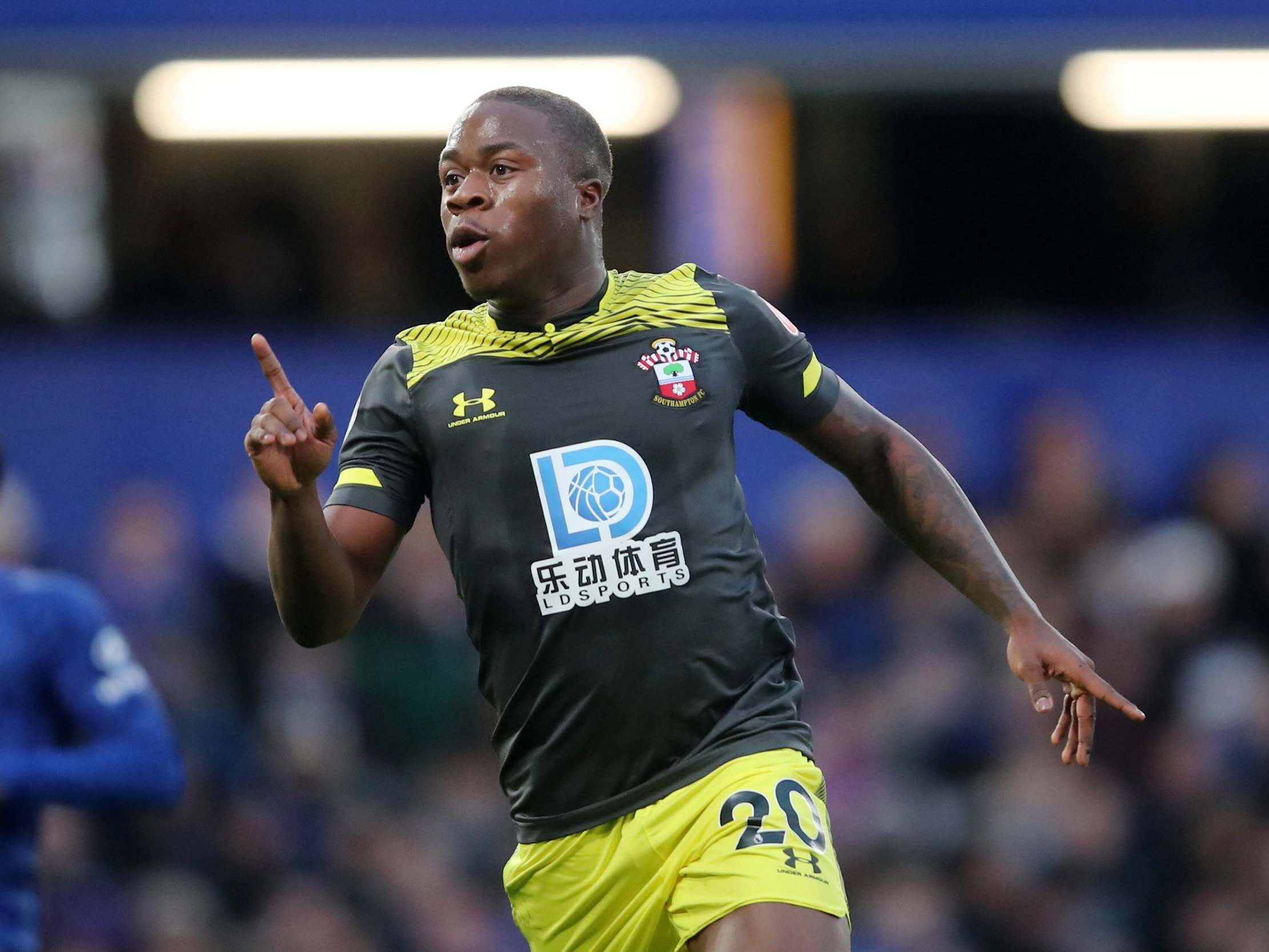 Michael Obafemi celebrates giving Southampton the lead