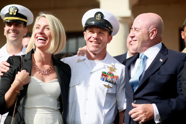 Mr Gallagher was cleared of the most serious accusations by a court martial in San Diego, California