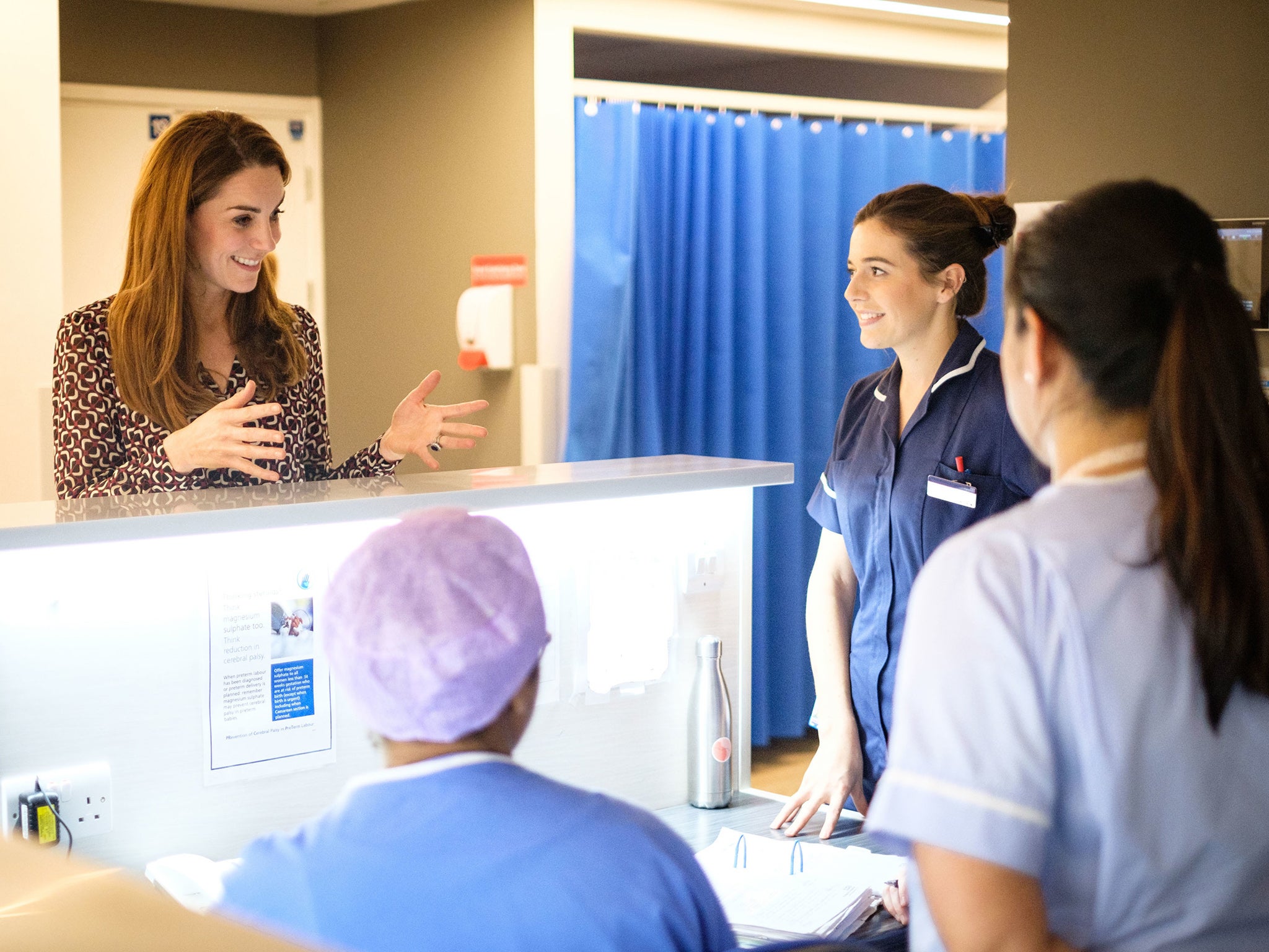 Kate pictured at Kingston Hospital in November 2019