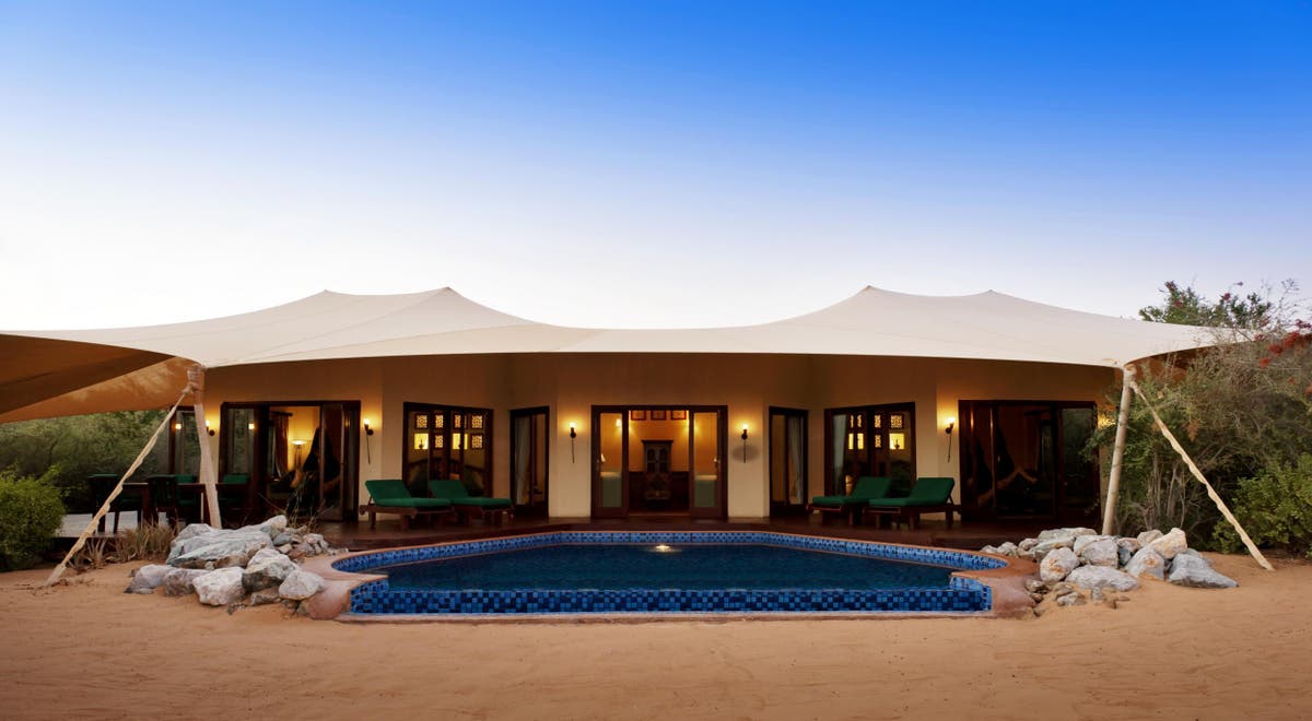 This hotel in the Dubai desert is surrounded by oryx and gazelles