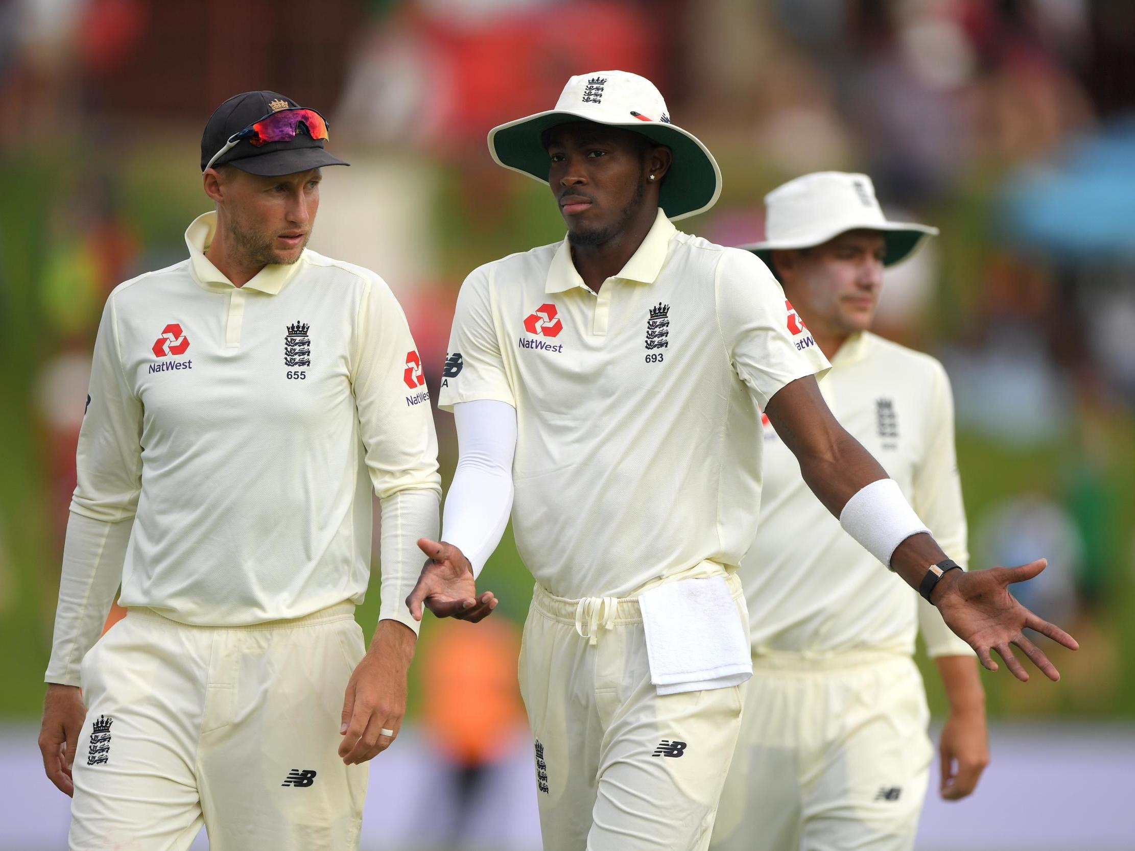 Jofra Archer with Joe Root after the conclusion of day two of the Boxing Day Test