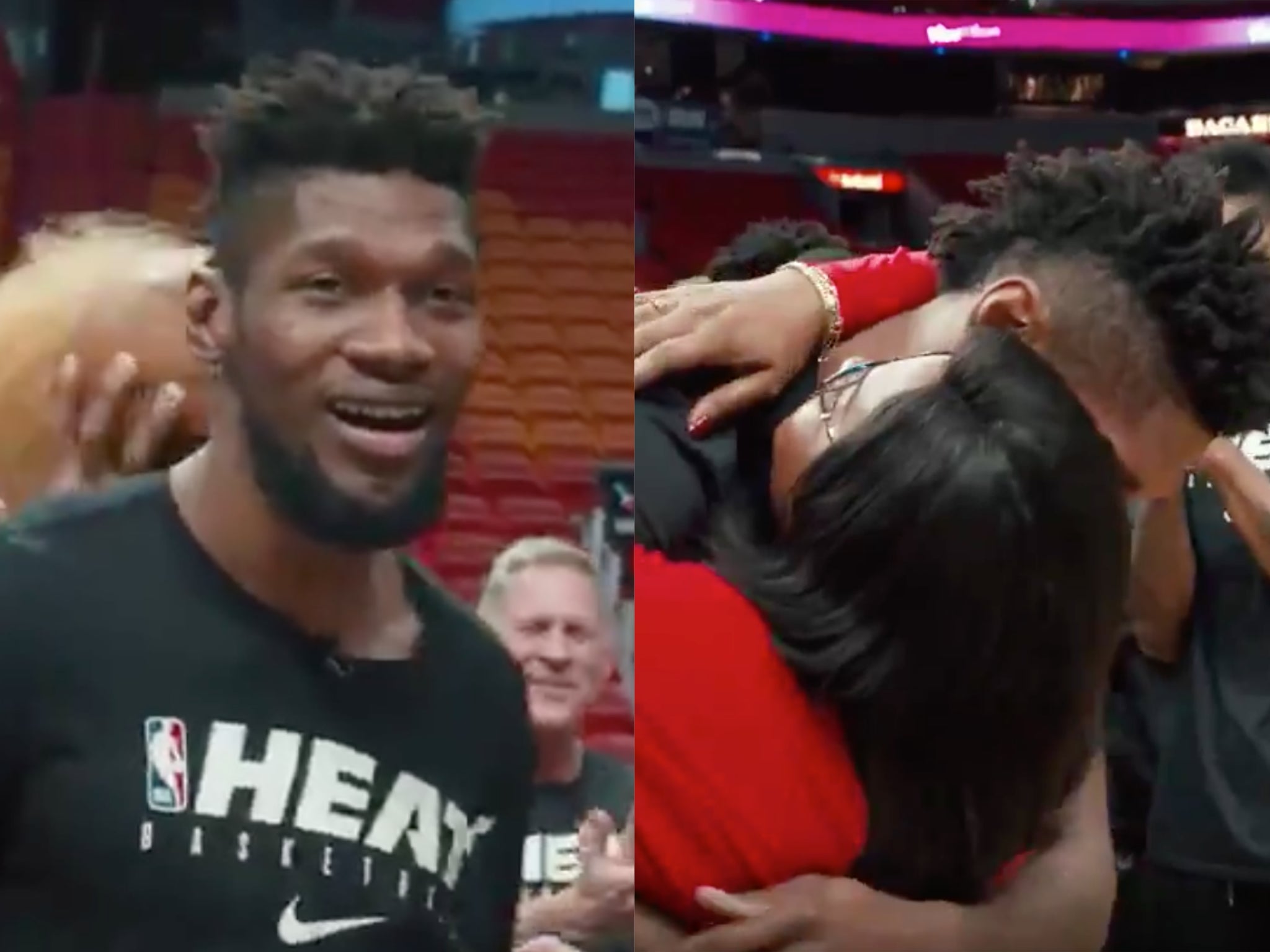 Basketball player Chris Silva has emotional reunion with mother after three years
