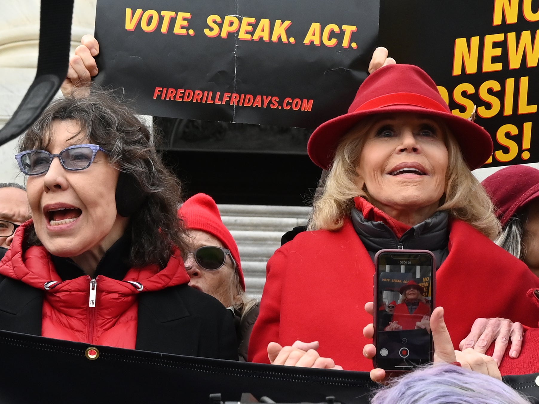 Lily Tomlin arrested while taking part in climate protest led by Jane Fonda