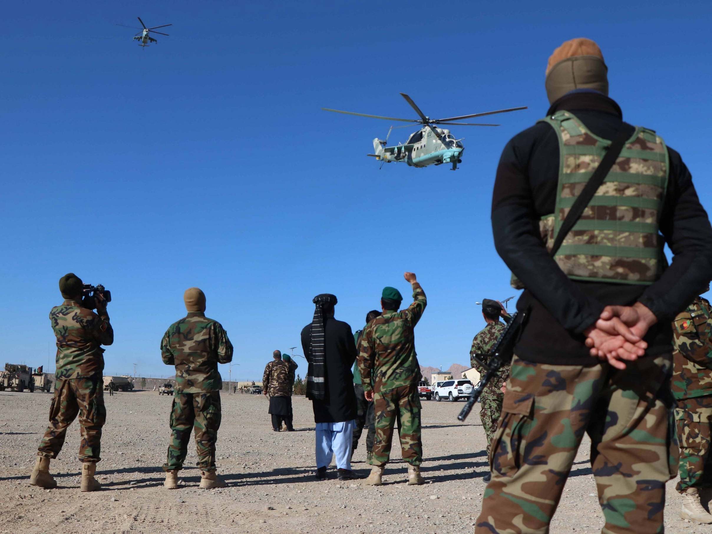 Afghan security forces prepare for an operation against Taliban militants in Herat
