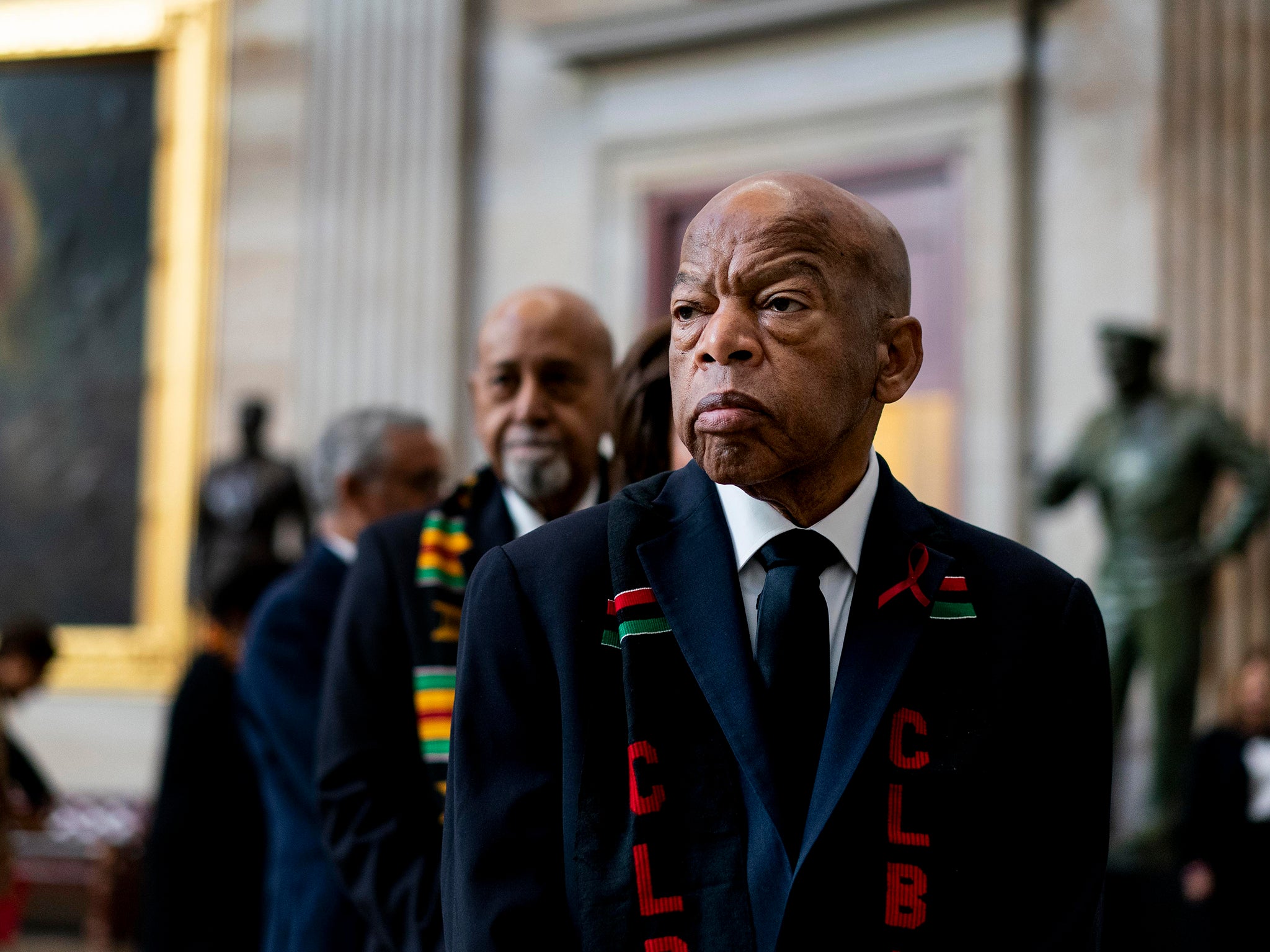 Lewis in October as he paid his respects to Representative Elijah Cummings in Washington, DC