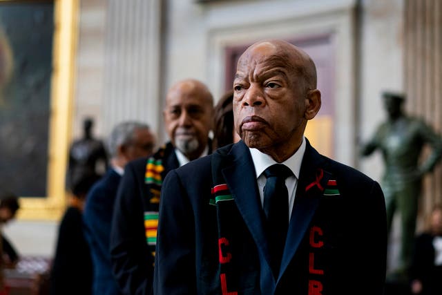 Lewis in October as he paid his respects to Representative Elijah Cummings in Washington, DC