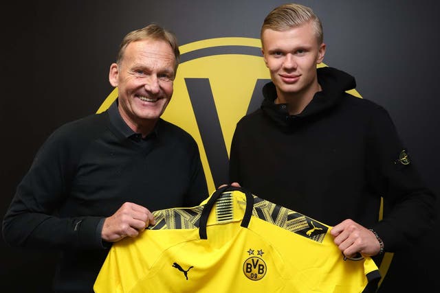 Erling Braut Haaland is unveiled as a Borussia Dortmund player