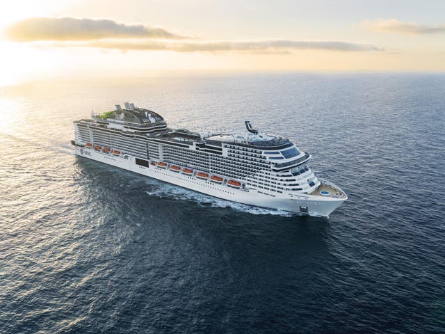 MSC Grandiosa hit the port in Palermo as it was docking