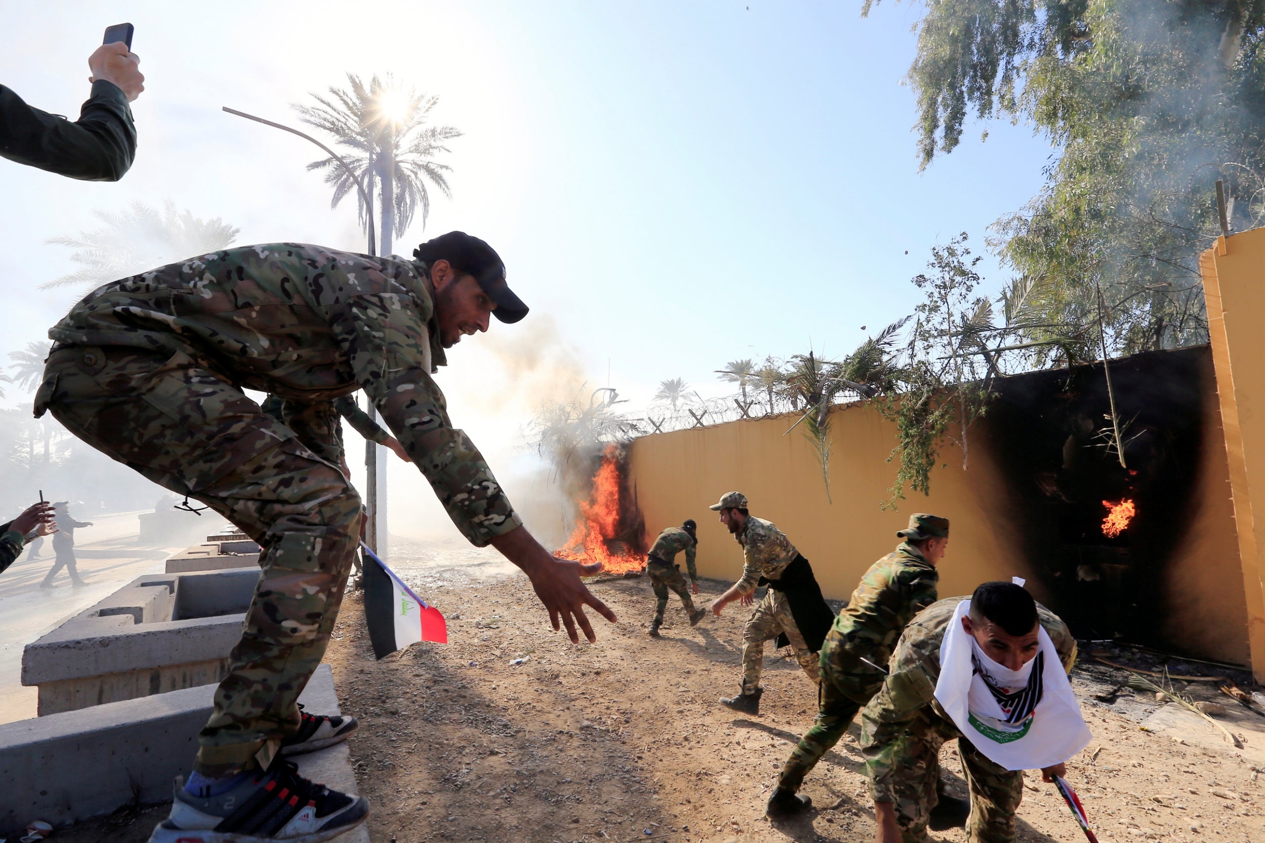U.S. Marines Move to Reinforce the Baghdad Embassy Compound in Iraq, Dec. 31, 2019