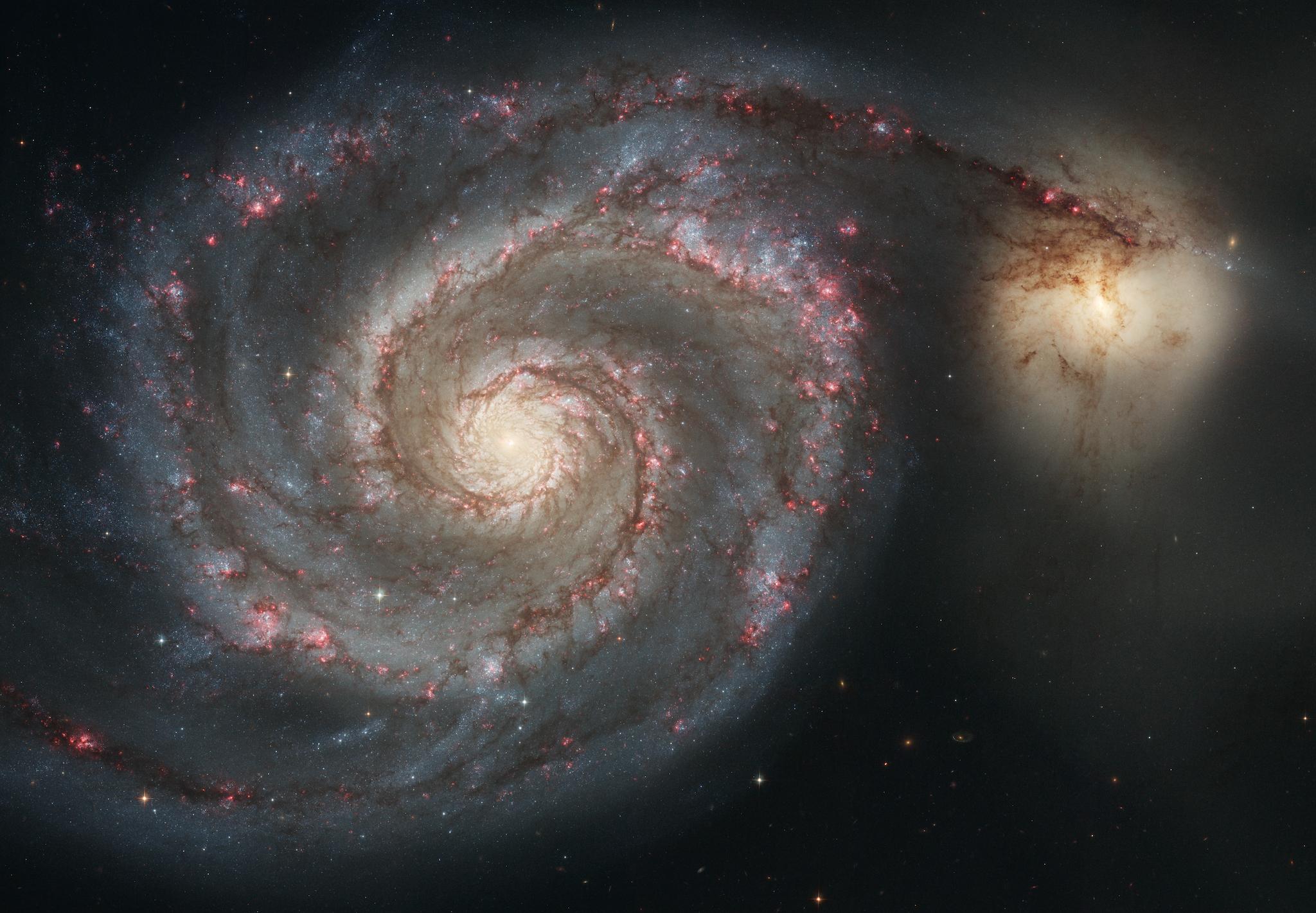 Check out the glorious Whirlpool Galaxy, in the constellation Canes Venatici