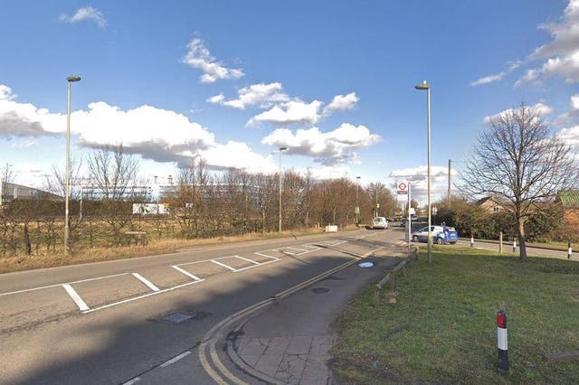 The collision took place at the junction of Bedfont Road and Long Lane in Stanwell, Surrey